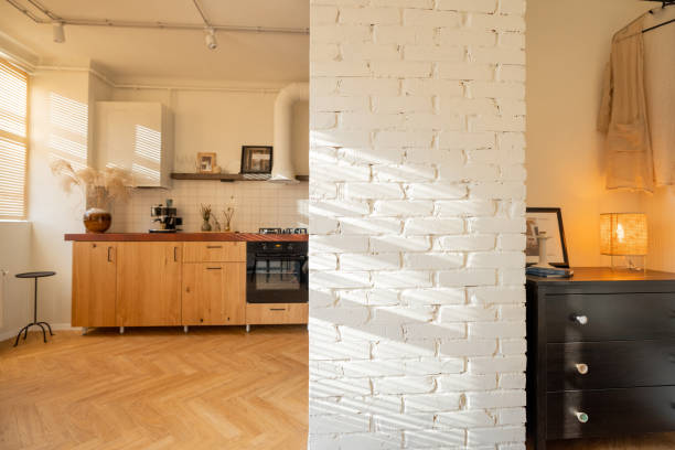 istock Beautiful kitchen of stylish apartment 1429272131