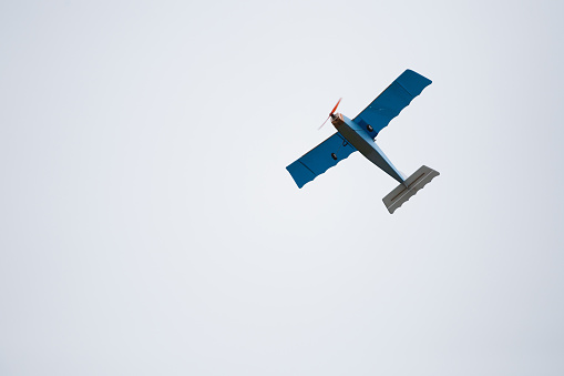 model airplane on meadow
