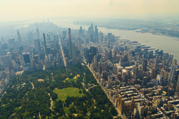 istock Helicopter flight over New York 1429274860