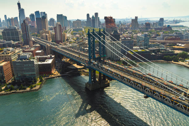 istock Helicopter flight over New York 1429275811