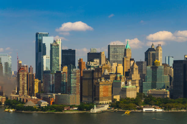 istock Helicopter flight over New York 1429275898