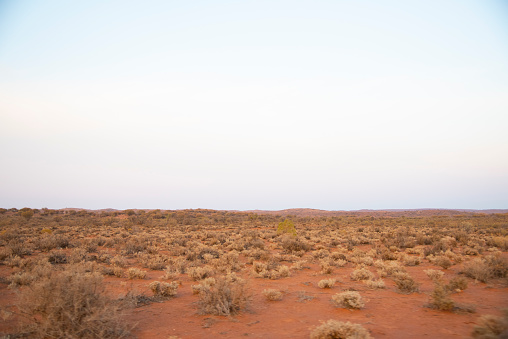 The desert of Broken Hill outback of New South Wales, Australia.