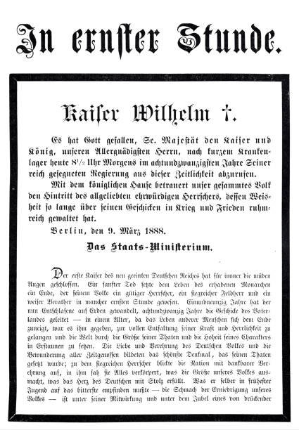 istock Obituary for Kaiser Wilhelm I of Germany 1429279099