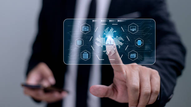 istock Digital transformation technology strategy, IoT, internet of things. transformation of ideas and the adoption of technology in business in the digital age, enhancing global business capabilities. Ai 1429282814