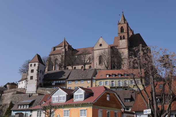 Interior of the Basel Minister. The Basel Minster (German: Basler Münster) is a religious building in the Swiss city of Basel, originally a Catholic cathedral and today a Reformed Protestant church. The original cathedral was built between 1019 and 1500 in Romanesque and Gothic styles.