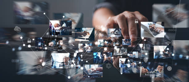 istock Digital technology, global business network connection, data analysis, social media marketing, digital software development, teamwork and business strategy, internet technology 1429295242