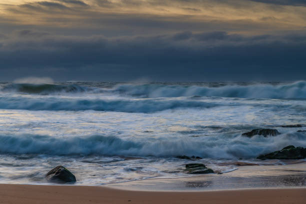 Rough coast of the Caspian Sea. Kazakhstan. Mangistau region. 15 July 2020 year.