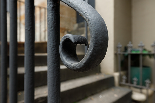 Old metal handrail.