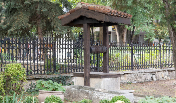 istock Manually operated old well in the courtyard 1429316989