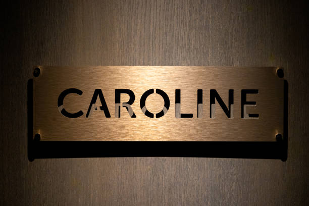 istock Caroline metal name plate 1429333613