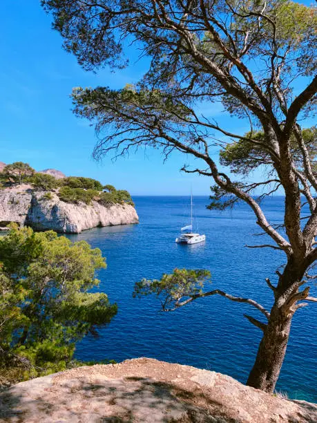 Calanque de Port-Miou national park in French rivera Marseille France