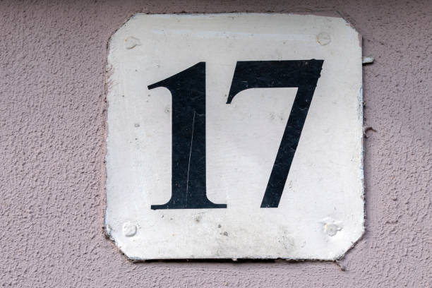 istock Close Up House Number 17 At Amsterdam The Netherlands 1429357134