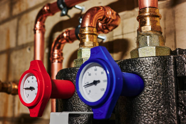 istock Detail of a heating system under construction. 1429357327