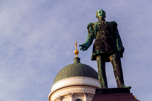 Helsinki Alezander Statue in Senate Square