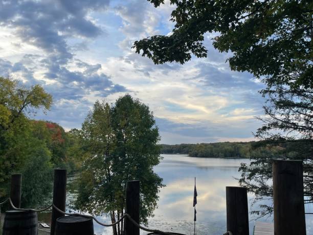 istock View of the lake at sunset 1429359316