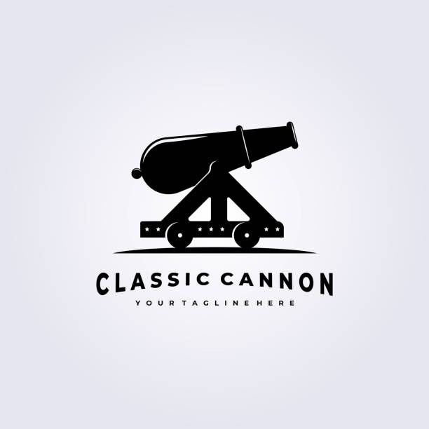 heavy old cannon artillery icon vector illustration design icon symbol heavy old cannon artillery icon vector illustration design icon symbol firing squad stock illustrations