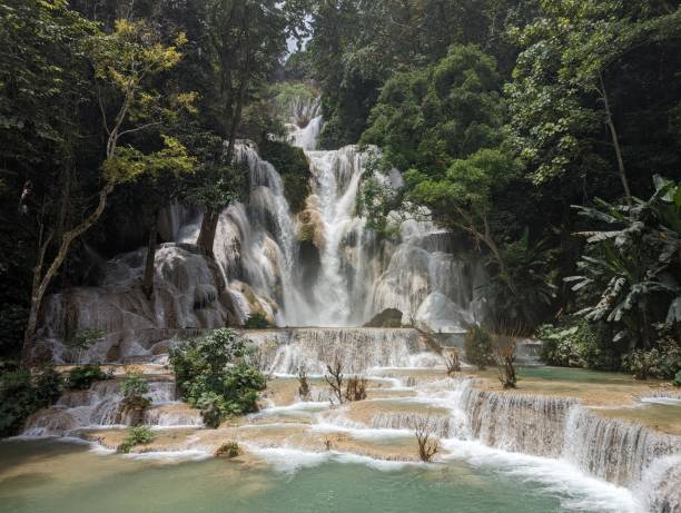 Kuang Si Wasserfall at Luang Prabang. High quality photo Kuang Si Wasserfall at Luang Prabang. High quality photo davao city stock pictures, royalty-free photos & images