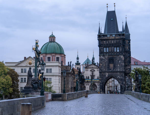 istock Charles Bridge on Rainy Morning 1429369364