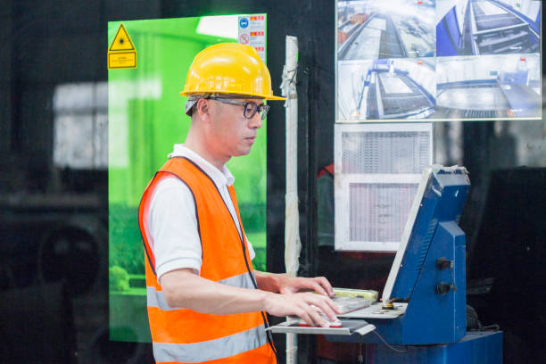 istock Male factory workers in Asia 1429375524