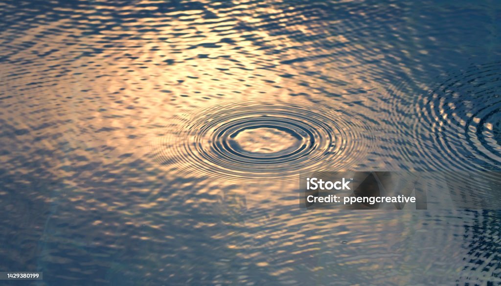Rain Ripple Rim Image Rain Drop Falling On Pool And Have Ripple Shape And Sun Light ...