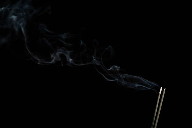 istock White smoke on black background for layer overlay effect. A realistic smoke or fog effect for photo and video manipulation effect and mystery design theme 1429381451