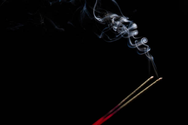 istock White smoke on black background for layer overlay effect. A realistic smoke or fog effect for photo and video manipulation effect and mystery design theme 1429382110
