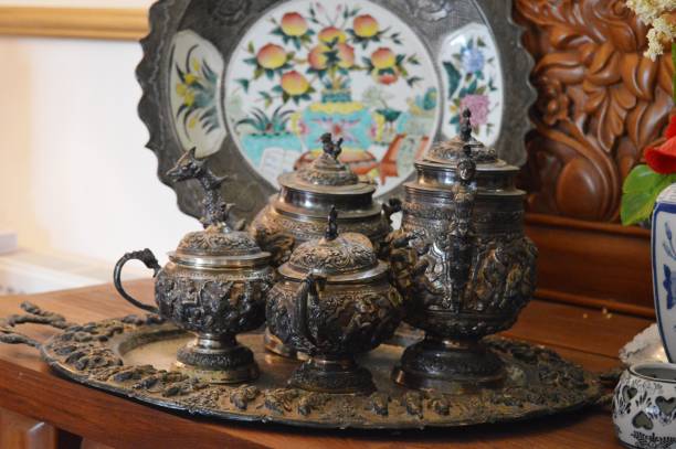 istock old metal tea or coffee set 1429393650