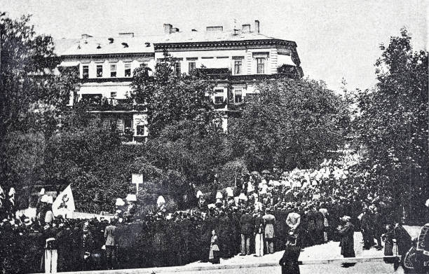 istock Emperor Frederick III of Germany funeral, the funeral procession at Luisenplatz 1429395356