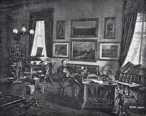 istock German emperor Frederick III of Germany sitting on a chair in his home office 1429400165