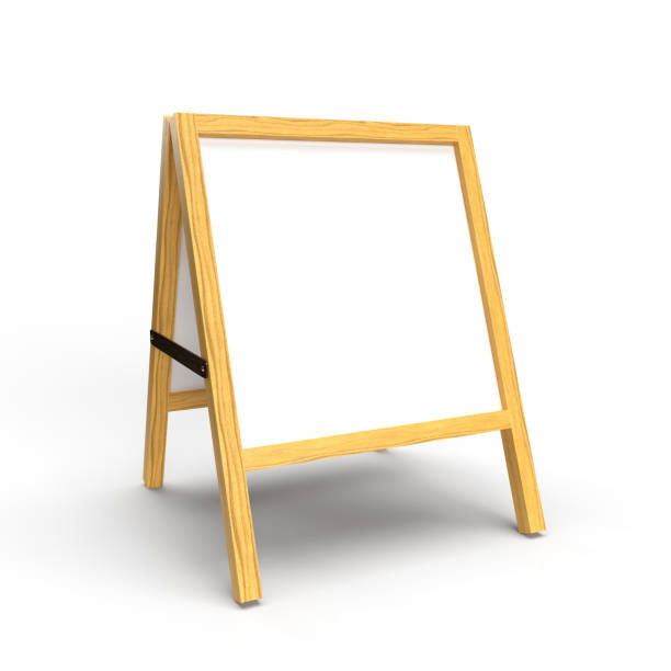 istock 3DCG illustration of an easel sign on a white board 1429403095