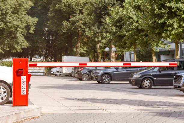 istock Entry Barrier to Private Car Parking Lot. 1429417110