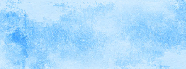 istock Abstract blue watercolor painted paper texture background banner 1429421675