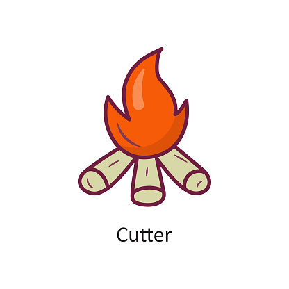 Cutter Vector Filled outline Icon Design illustration. Travel Symbol on White background EPS 10 File