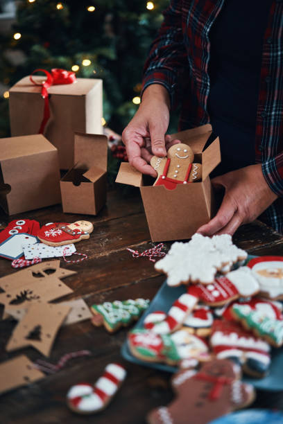 istock Packing Christmas Cookies for Christmas Present 1429424180