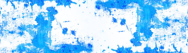 istock Abstract grunge blue white aged old weathered colored painted rusty peeled off scratched metal steel wall texture background banner panorama 1429424502