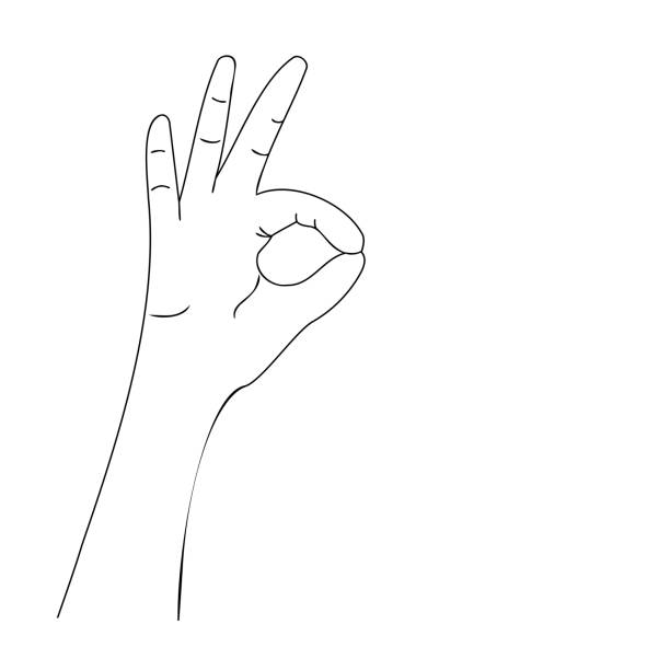 Zero Human Hand Sign Language White Background Illustrations, Royalty-Free  Vector Graphics & Clip Art - iStock