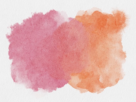 orange and pink watercolor abstract background template