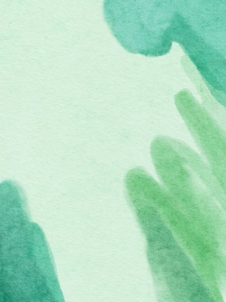 istock Turquoise and green Watercolor Paper Texture. Background 1429436013