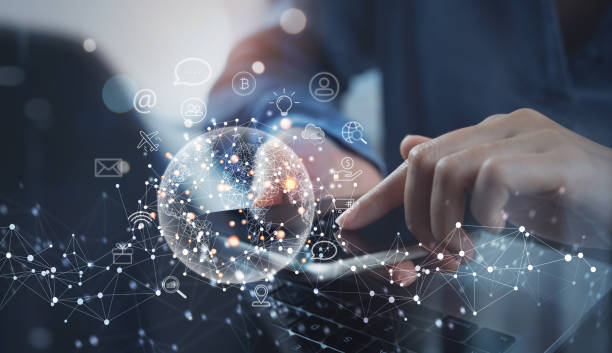 istock Internet of Things technology (IoT), E-commerce, digital marketing concept. Woman using mobile smart phone with AR Augmented reality 1429436944