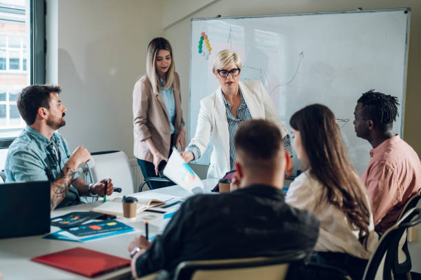 istock Multiracial business team having a meeting in the office 1429436984