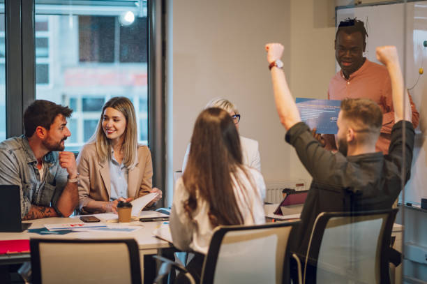 istock Multiracial business team having a meeting in the office 1429437013