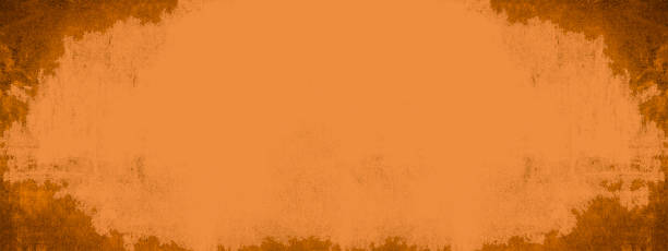 istock Abstract orange watercolor painted paper texture background banner panorama 1429445578