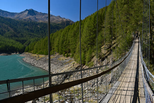 istock plank-bridge at Vernagt Reservoir, Val Senales 1429445607
