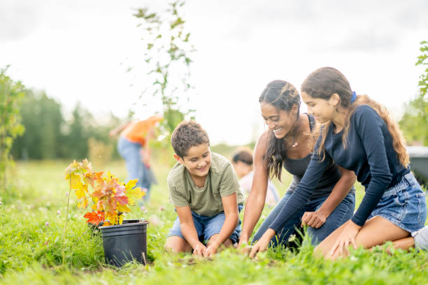 istock Children Volunteering to Plant 1429461424