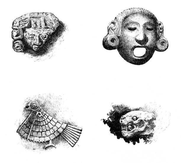 Chieftain Mask 610+ Aztec Artefact Stock Illustrations, Royalty-Free Vector Graphics ...