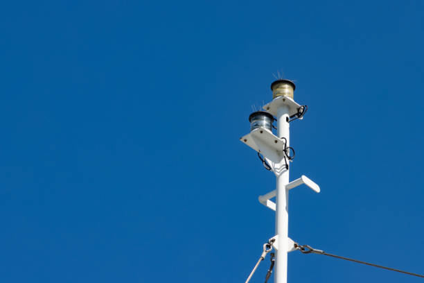 istock Position lights on the mast of a ship 1429465115