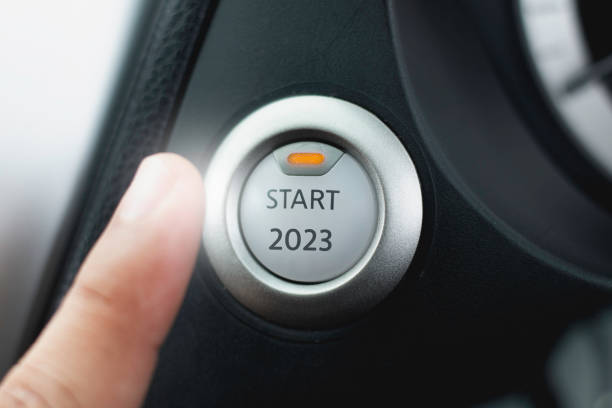 istock Finger about to press a car start 2023 1429468040