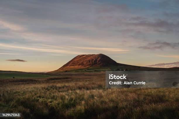 Wide View Of Slemish Mountain At Dusk At County Antrim Northern Ireland Stock Photo - Download Image Now