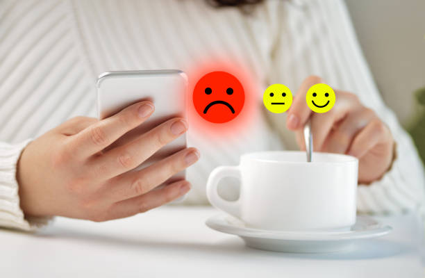 istock woman pressing angry icon taking coffee 1429476874