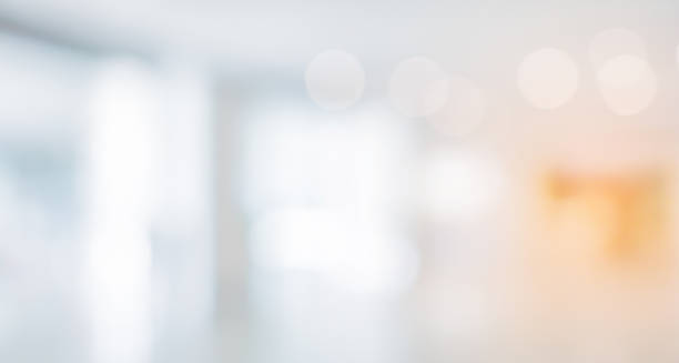 ufficio domestico interno moderno sfocato astratto con luce elettronica di sfondo per banner di design e concetto di presentazione - sfondo bianco immagine foto e immagini stock